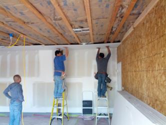 Drywall installation.