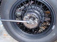 The breaking the axle nut free